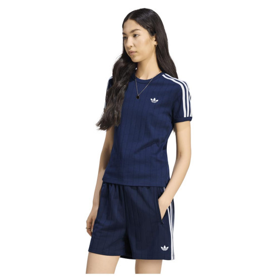 Adidas Γυναικεία κοντομάνικη μπλούζα Pinstripe Short-Sleeve Slim T-Shirt